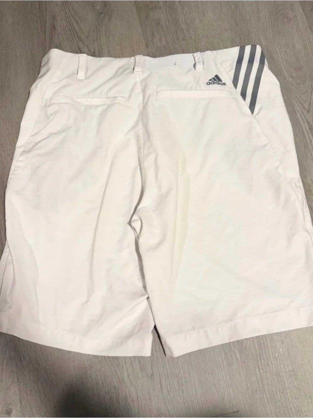 adidas Men's White Flat Front Golf Shorts